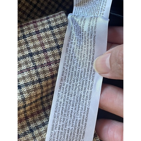 MANGO MNG Women’s Size Small Wrap Check Suit Blazer NWT OPEN 2 OFFERS - Picture 10 of 14